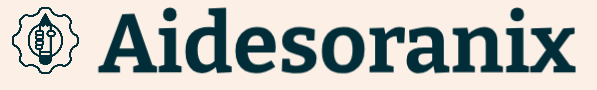 Logo of Aidesoranix with a stylized letter 'A' on a white background
