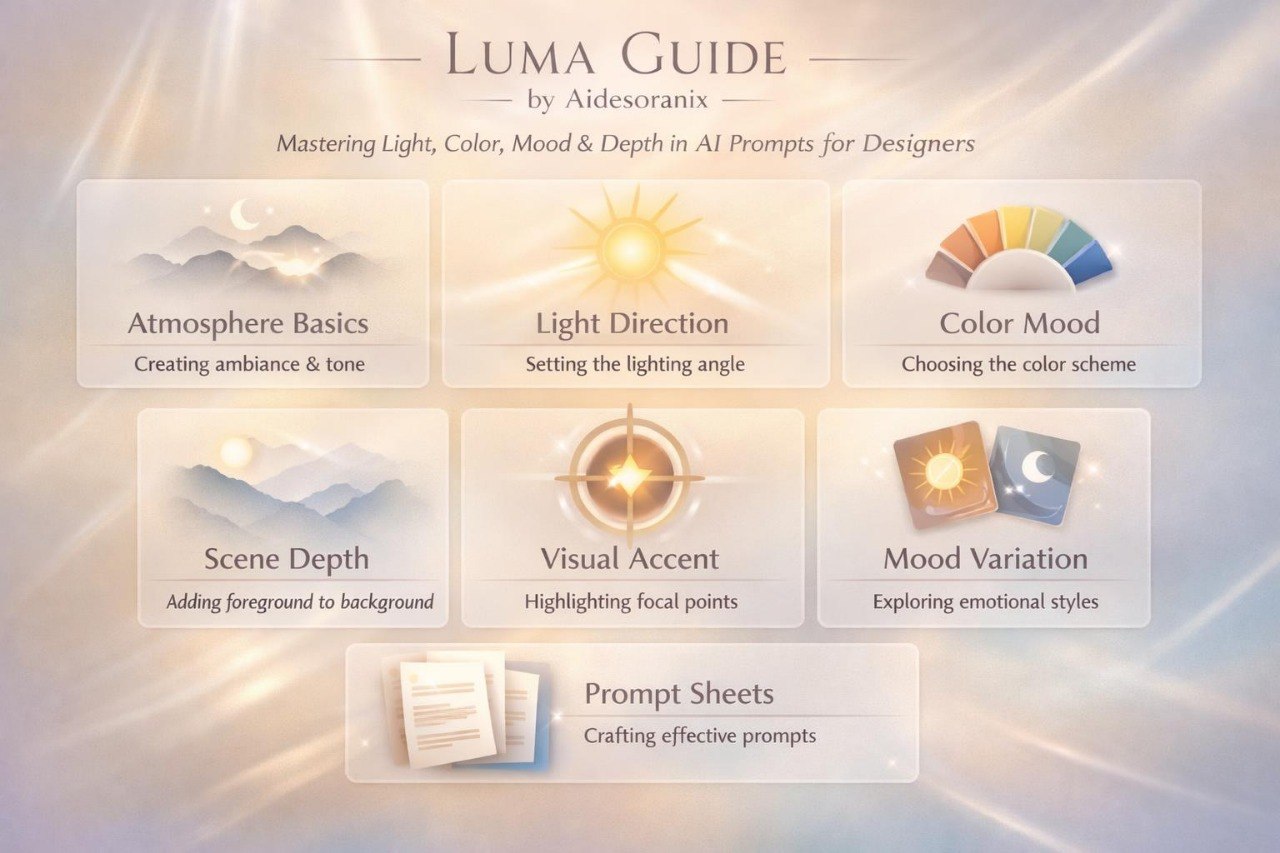 Luma Guide by Aidesorani with features on a soft light background