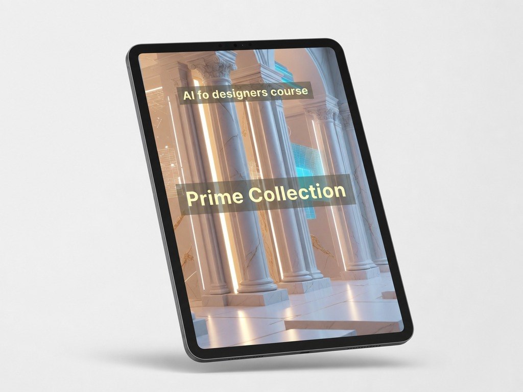 Tablet displaying 'Prime Collection' on a light gray background